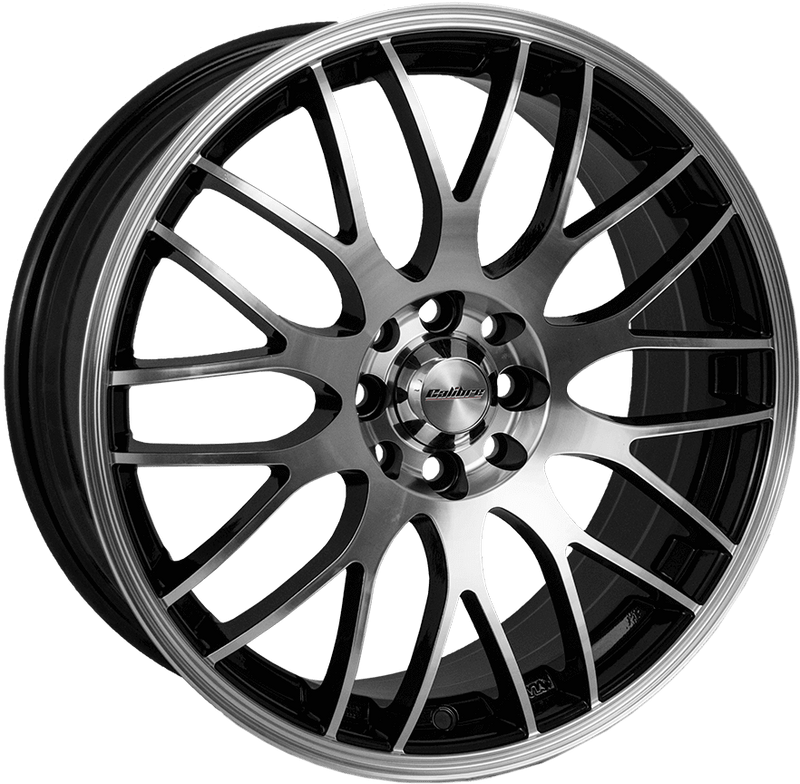 Calibre Motion 6.5x15 Alloy Wheel | 4x108 (& 4x100) ET38 73.1 CB | Black/polished
