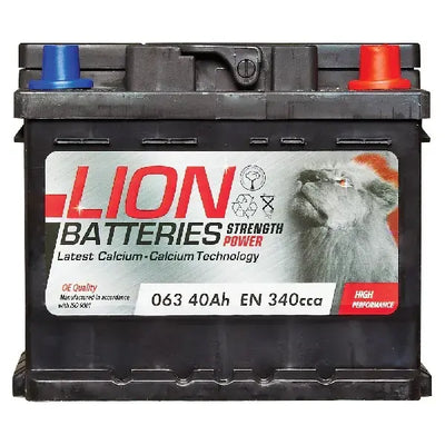 Lion 063 Car Battery 12V 40Ah 340A | Maintenance-Free | 3 Year Guarantee