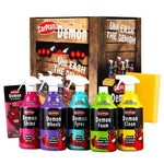 CarPlan Demon 7pc Car Cleaning Kit | 5x1L Foam, Shine, Clean, Wheels & Tyres | Full Valet Set