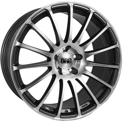 DRC Rapide 8.5x19 Alloy Wheel | 5x112 ET45 73.1 CB | Gunmetal / Polished