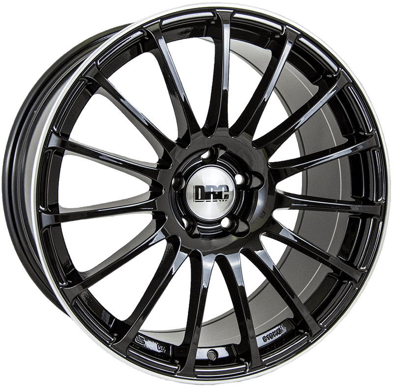 DRC Rapide 9.5x19 Alloy Wheel | 5x112 ET48 73.1 CB | Gloss Black / Polished Lip